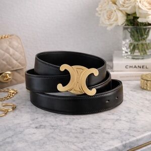 Celine Black and Gold Belt